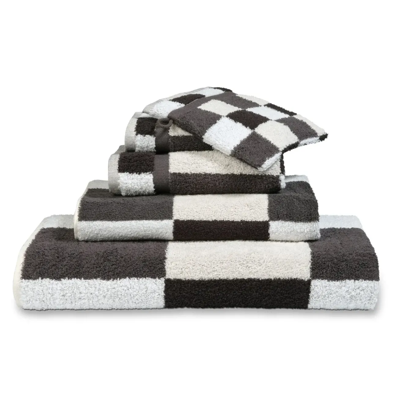 Bath & Living Vandyck Package deal 65: 2x guest towel BOSTON Off Black