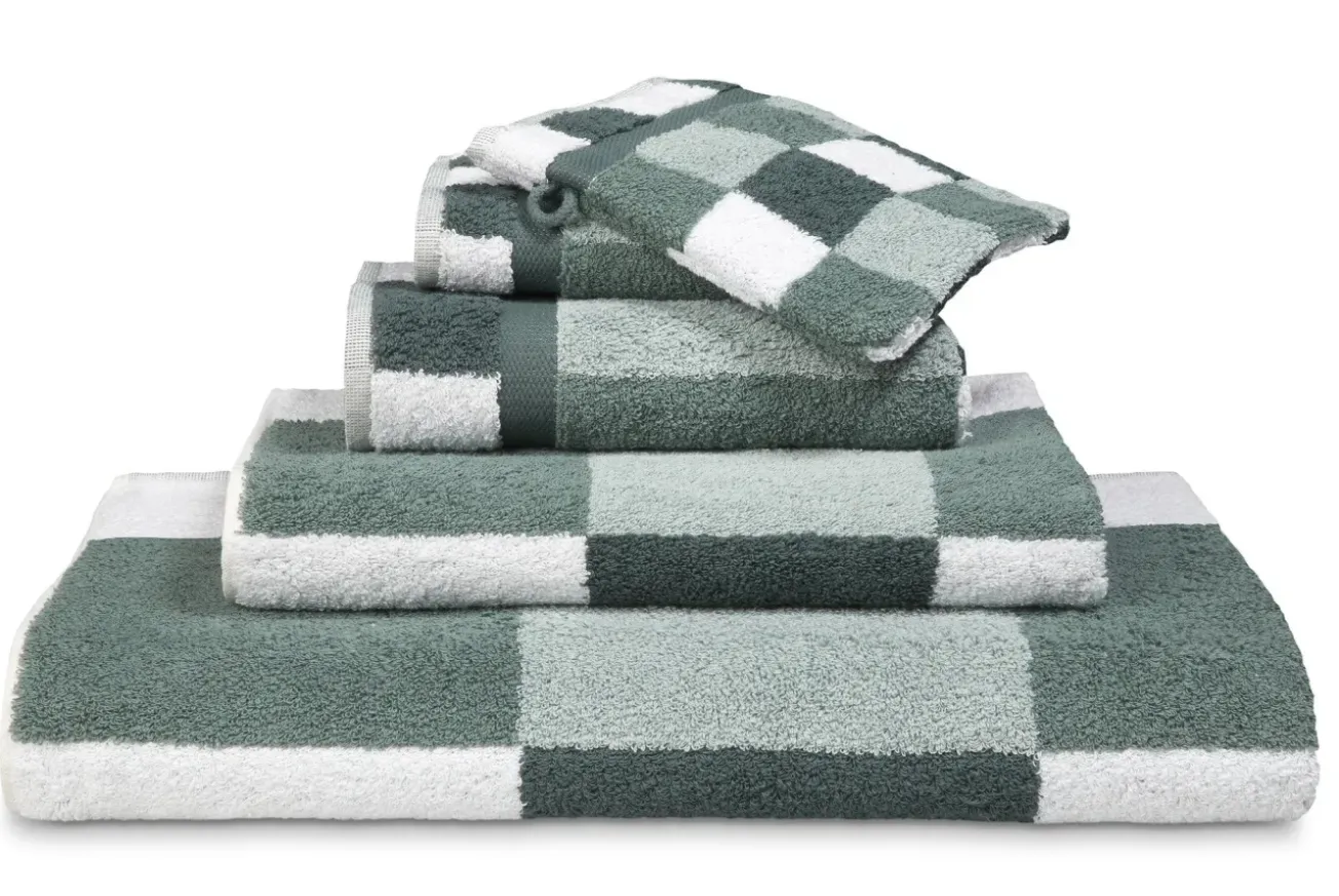 Bath & Living Vandyck Package deal 77: 6x guest towel BOSTON Earth Green