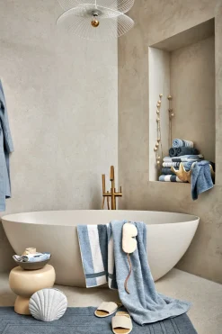 Bath & Living Vandyck Package deal 93: 5x guest towel VANCOUVER Misty Blue