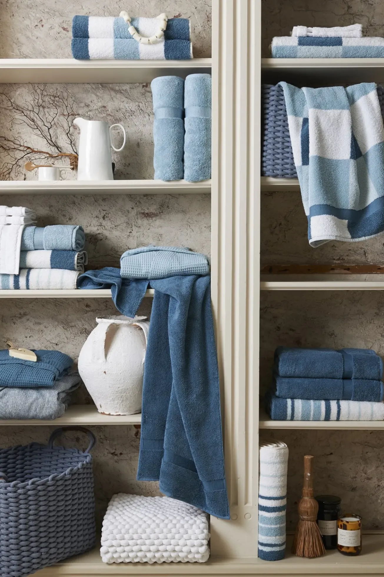 Bath & Living Vandyck Package deal 51: 3x guest towel BOSTON Storm Blue