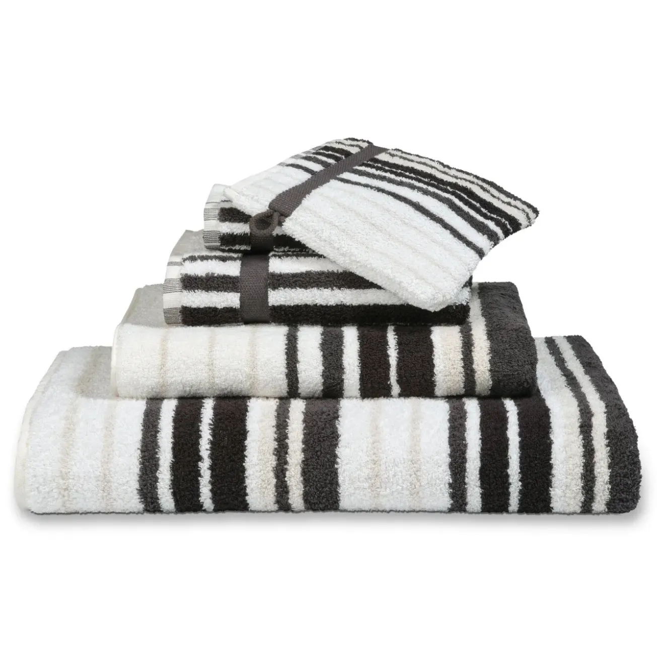 Bath & Living Vandyck Package deal 62: 7x guest towel ONTARIO Off Black