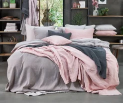 Bath & Living Vandyck PURE 11 bedspread / pillowcase Faded Pink-140 (cotton / linen) PRSA18111