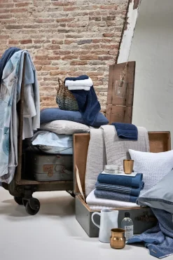 Bath & Living Vandyck Towel HOME Mouliné vintage Blue-403 (BAKC18201)