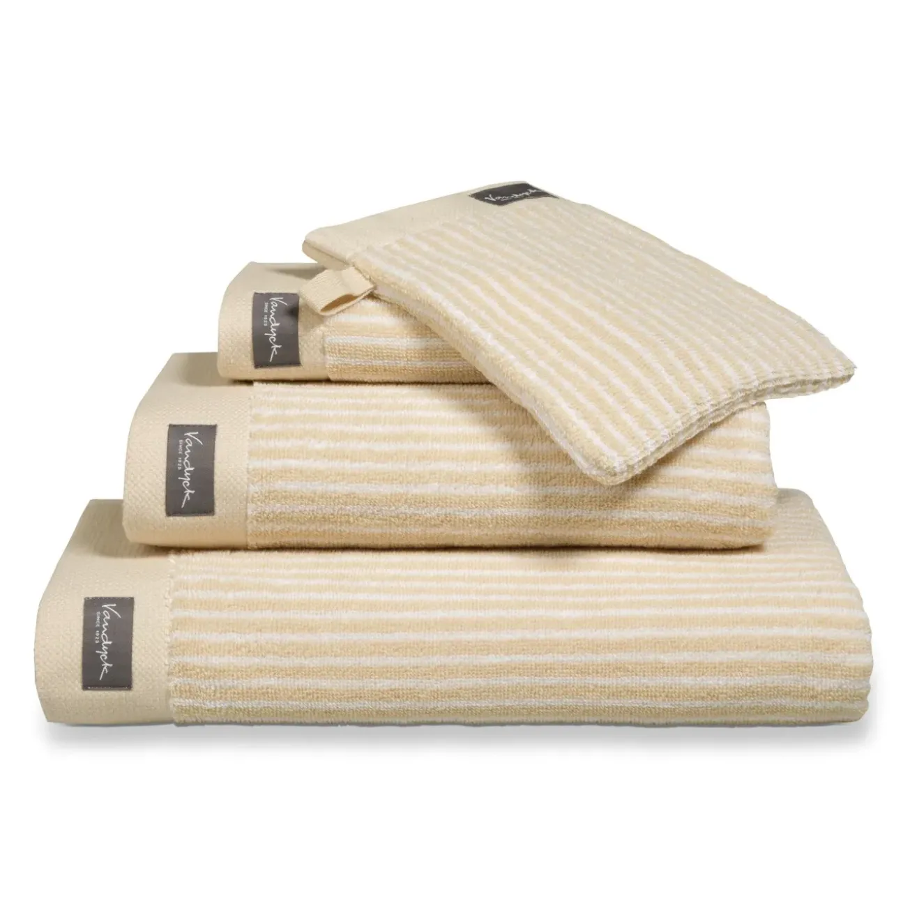 Bath & Living Vandyck Towel HOME Petit Ligne Bleached Sand-207 (BAKC15101)