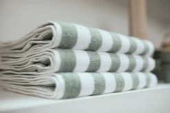 Bath & Living Vandyck Towel VERONA Stripes color Smoke green