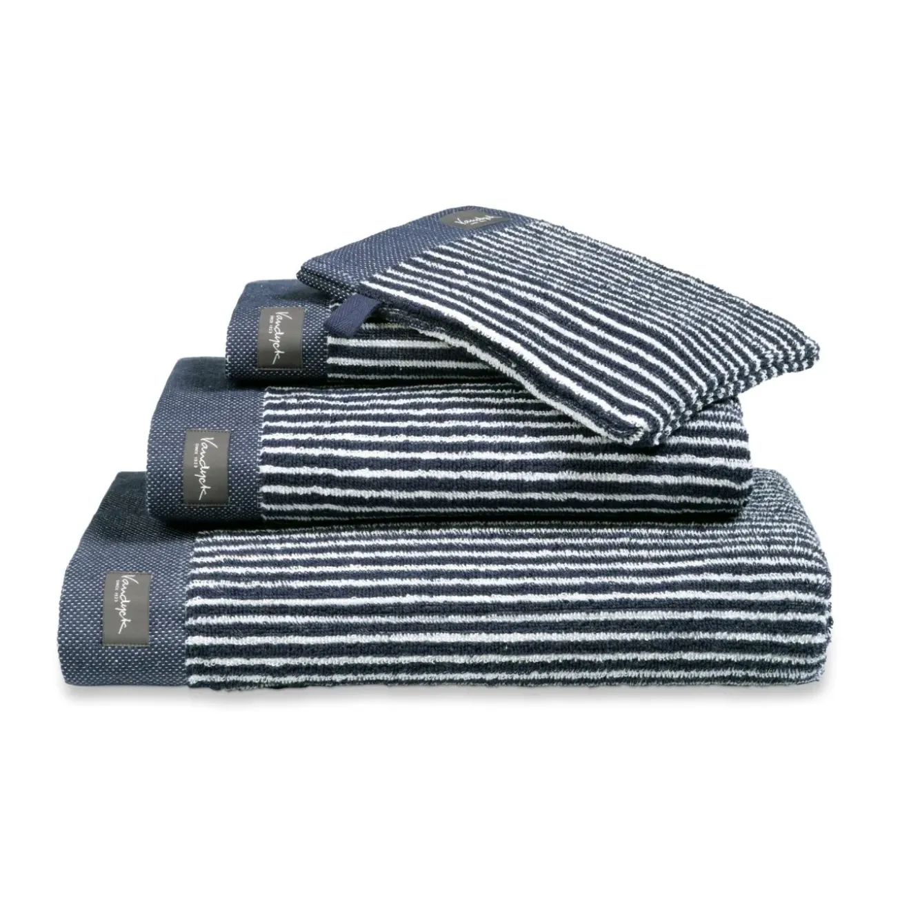 Bath & Living Vandyck Towel 60x110 cm HOME Petit Ligne Blue Ink (BAKC15101) set/3 pieces
