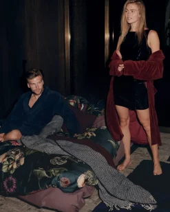 Bath & Living Vandyck Vandyck BEAUMONT bathrobe Burgundy
