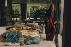 Bath & Living Vandyck Vandyck BEAUMONT bathrobe Dark Sea