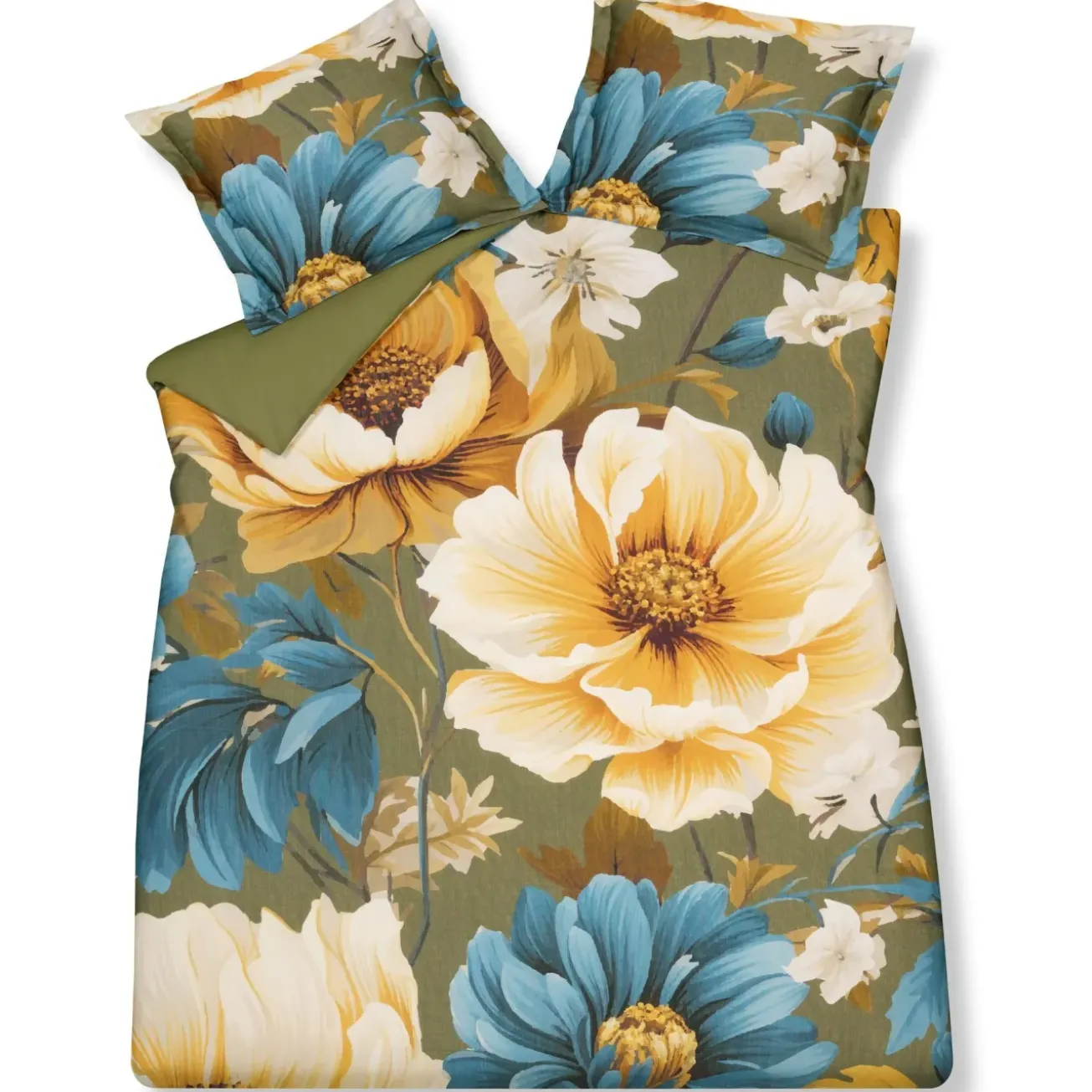 Bath & Living Vandyck Vandyck GOLD RUSH duvet cover Martini Olive 140x220 cm
