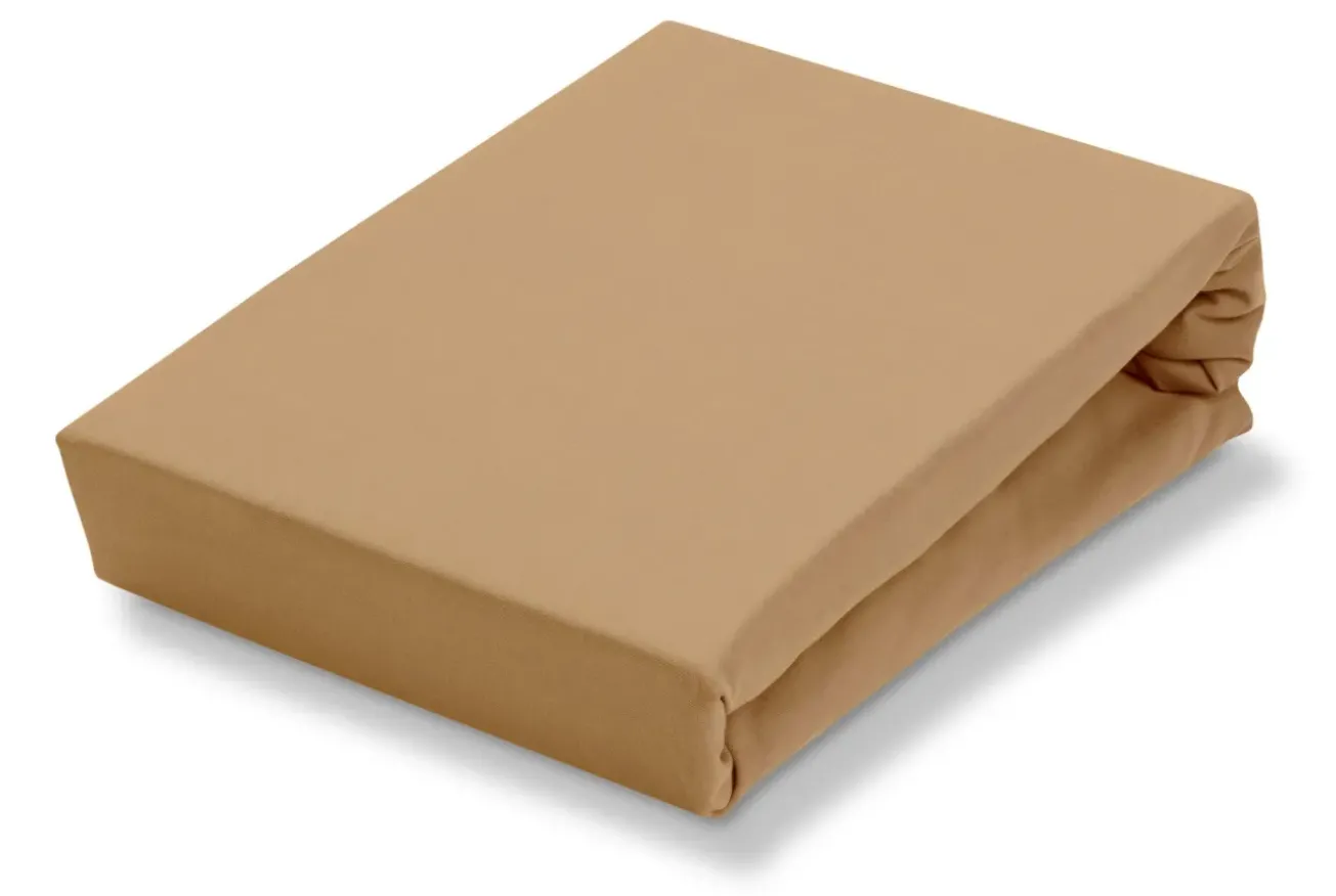 Bath & Living Vandyck Vandyck JERSEY SOFT fitted sheet Toffee