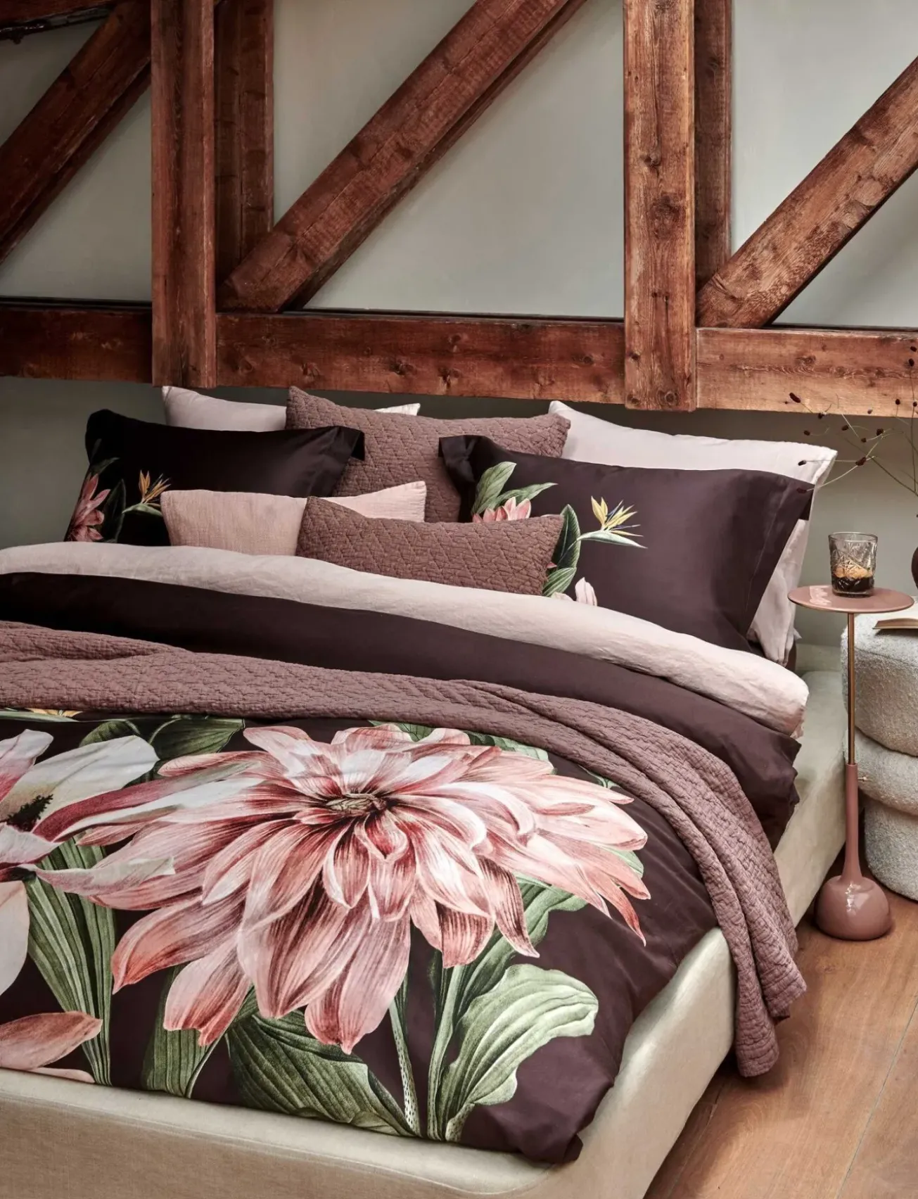 Bath & Living Vandyck Vandyck PARADISE BLOOM duvet cover Dark Chocolate 240x220 cm