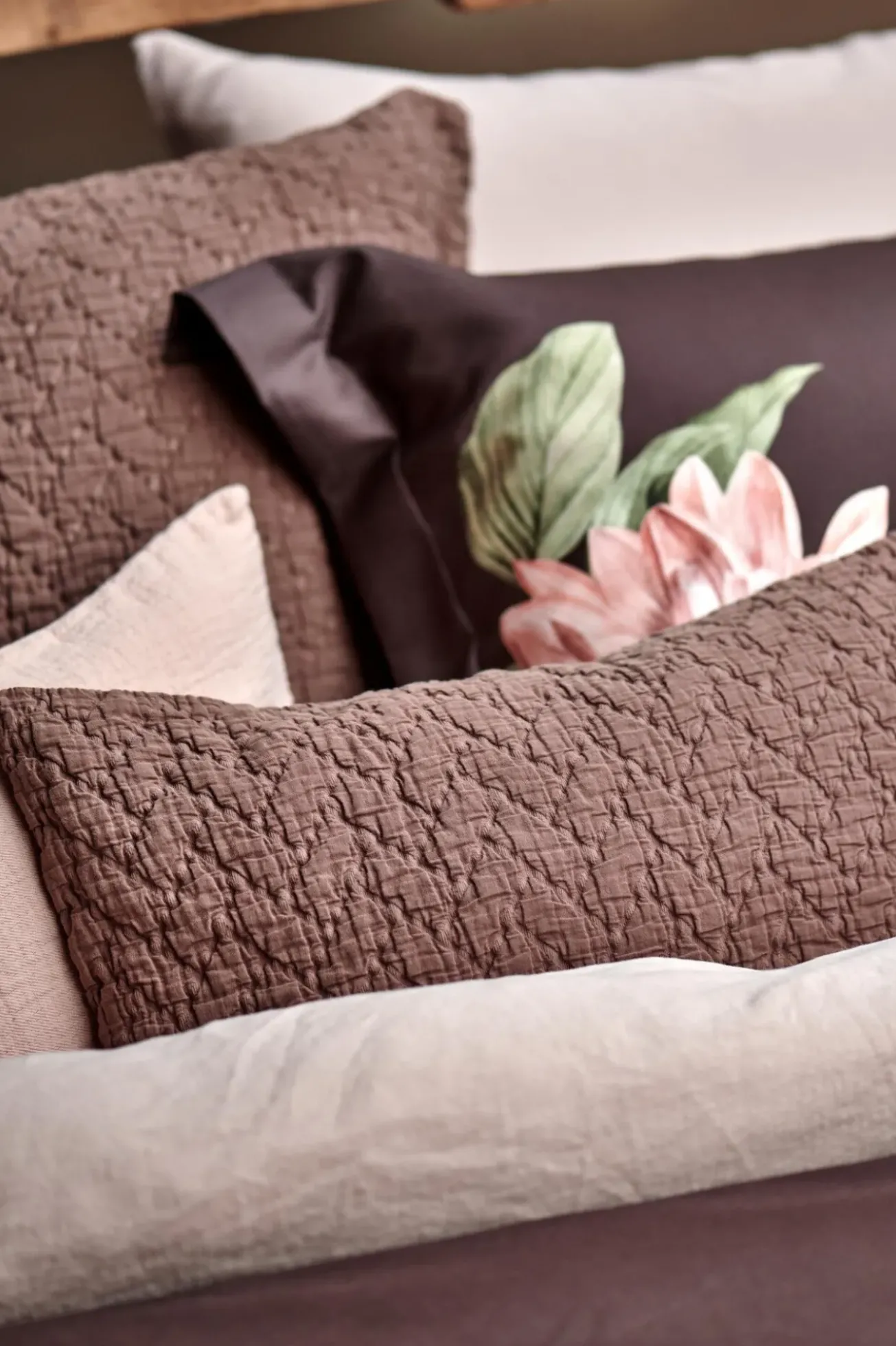 Bath & Living Vandyck Vandyck PARADISE BLOOM duvet cover Dark Chocolate 240x220 cm
