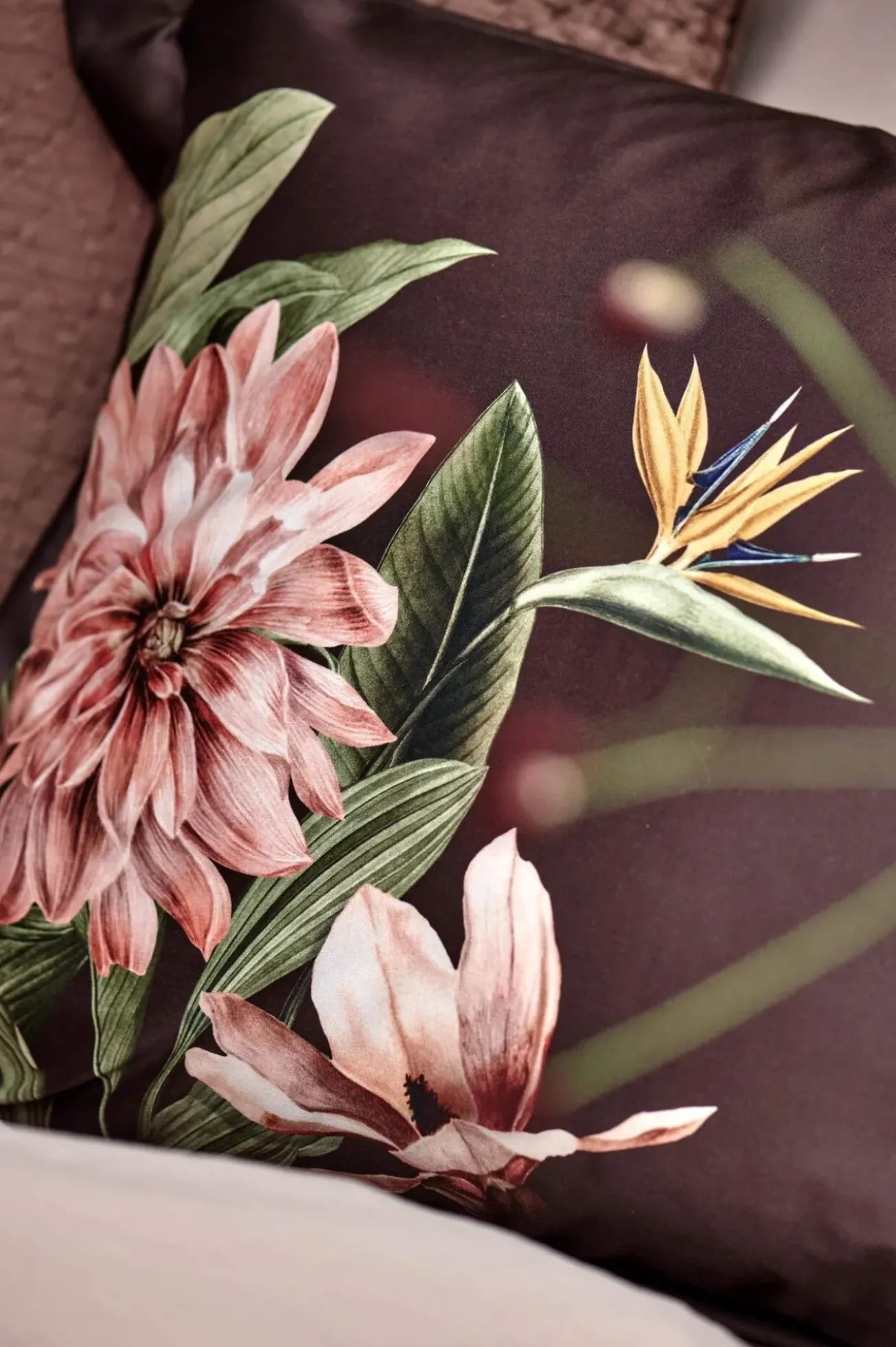Bath & Living Vandyck Vandyck PARADISE BLOOM duvet cover Dark Chocolate 240x220 cm