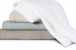 Bath & Living Vandyck Waffle blanket Piqué HOME China Blue-406 light blue (BLMK16101)
