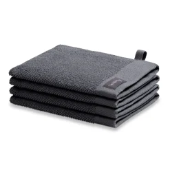 Bath & Living Vandyck Washcloth HOME collection Uni Off Black (BAKC13202) set/6 pieces