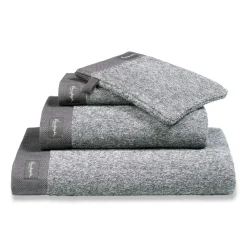 Bath & Living Vandyck Washcloth HOME Mouliné color Off Black (BAKC18201) set/6 pieces