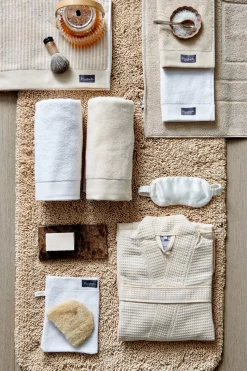 Bath & Living Vandyck Washcloth HOME Mouliné color Bleached Sand (BAKC18201) set/6 pieces