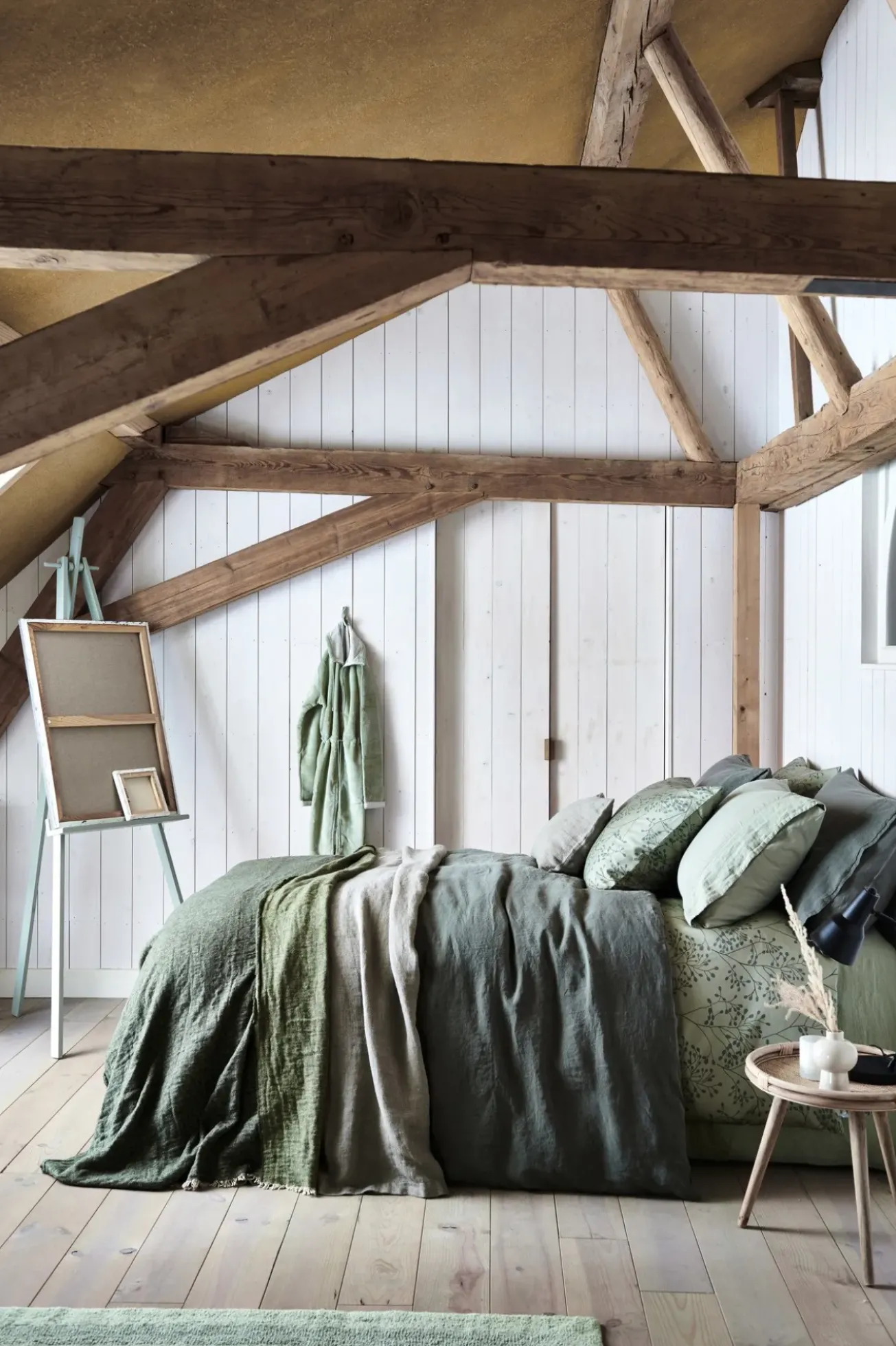 Bath & Living Vandyck WASHED COTTON duvet cover 200x220 cm Earth Green (cotton)