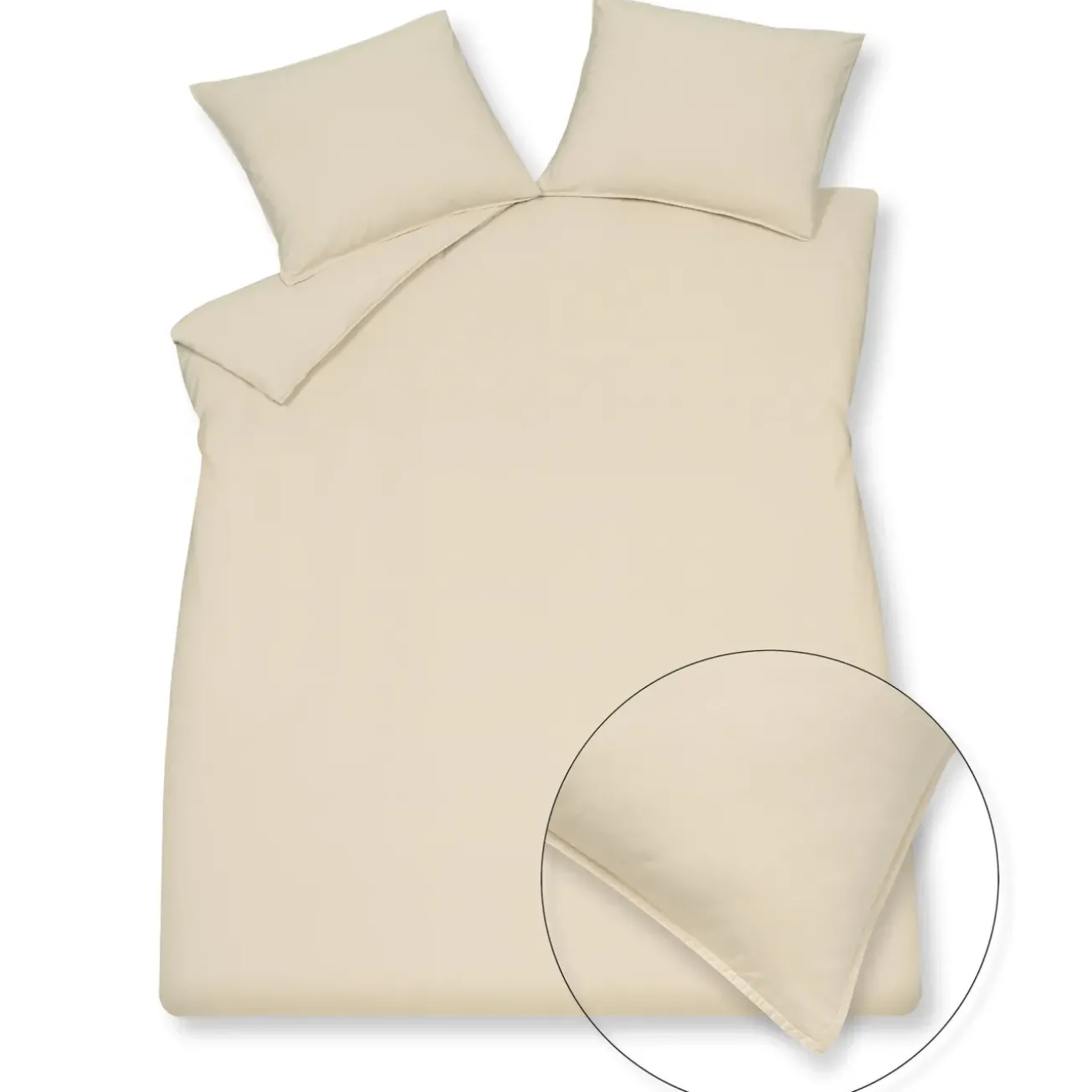 Bath & Living Vandyck WASHED COTTON duvet cover 140x220 cm Cream Tan (cotton) CLLA20201