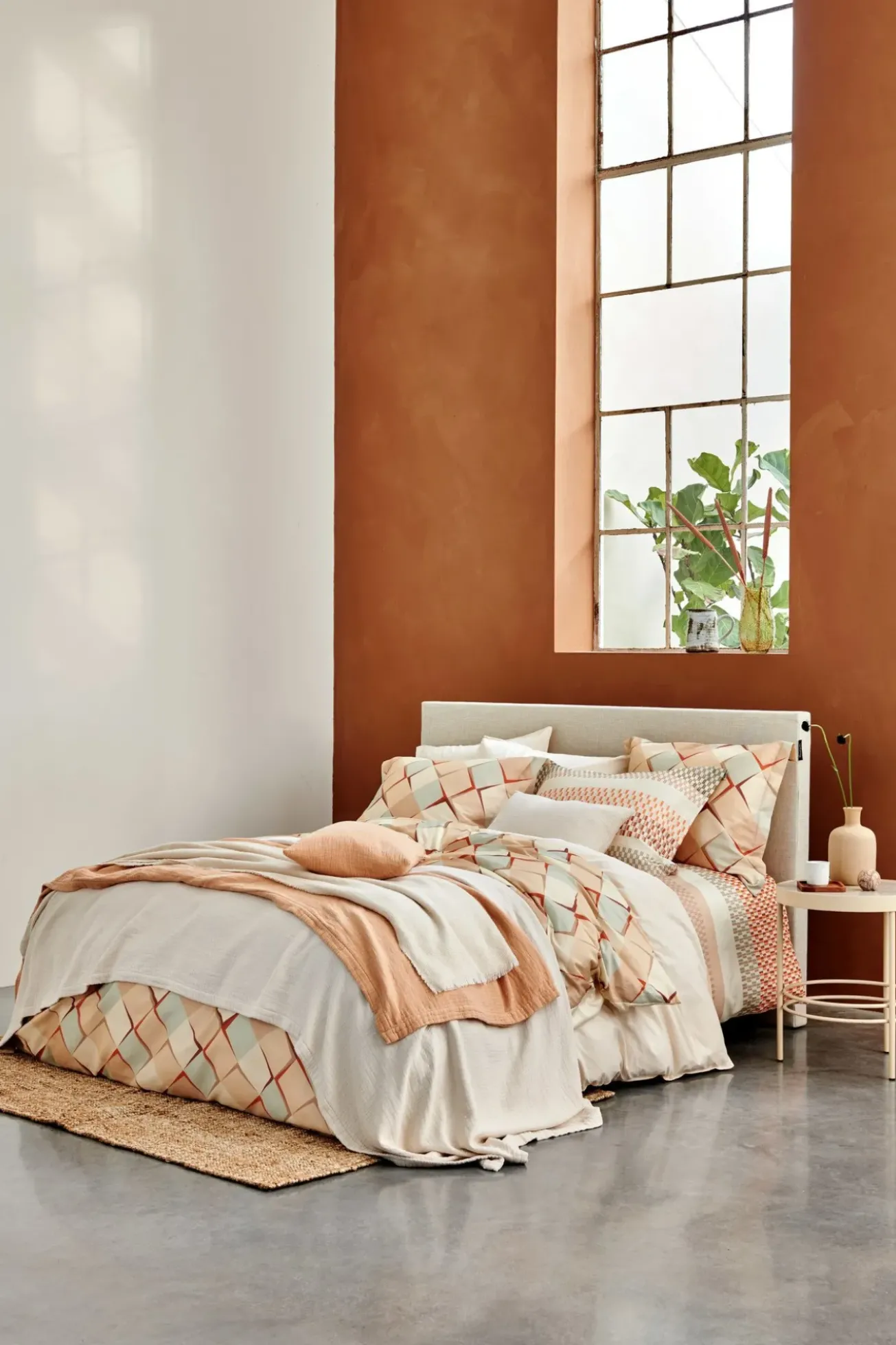 Bath & Living Vandyck WASHED COTTON duvet cover 140x220 cm Apricot Blush (cotton) CLLA20201