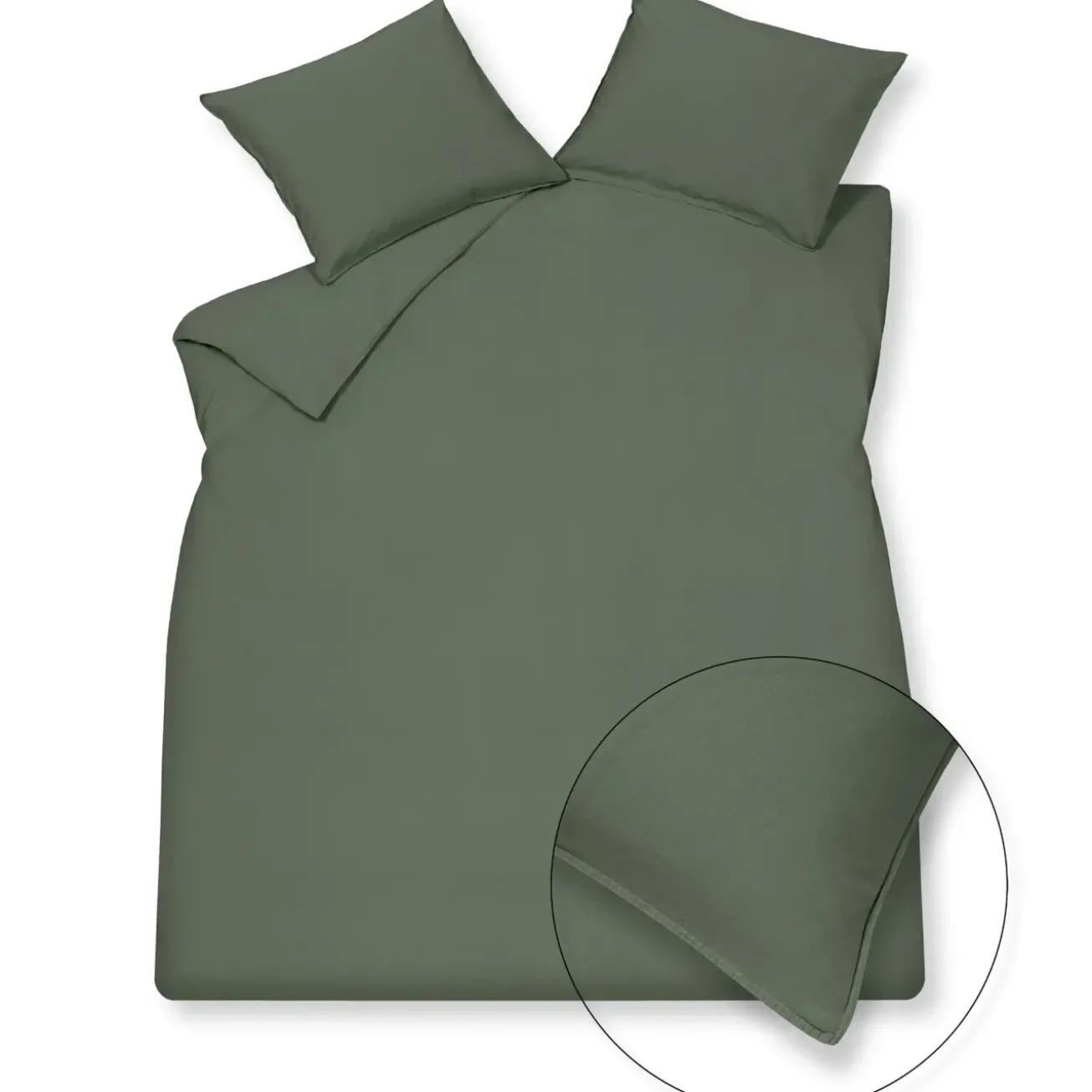 Bath & Living Vandyck WASHED COTTON duvet cover 240x220 cm Earth Green (cotton)
