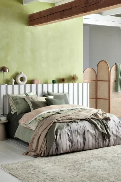 Bath & Living Vandyck WASHED COTTON duvet cover 240x220 cm Earth Green (cotton)