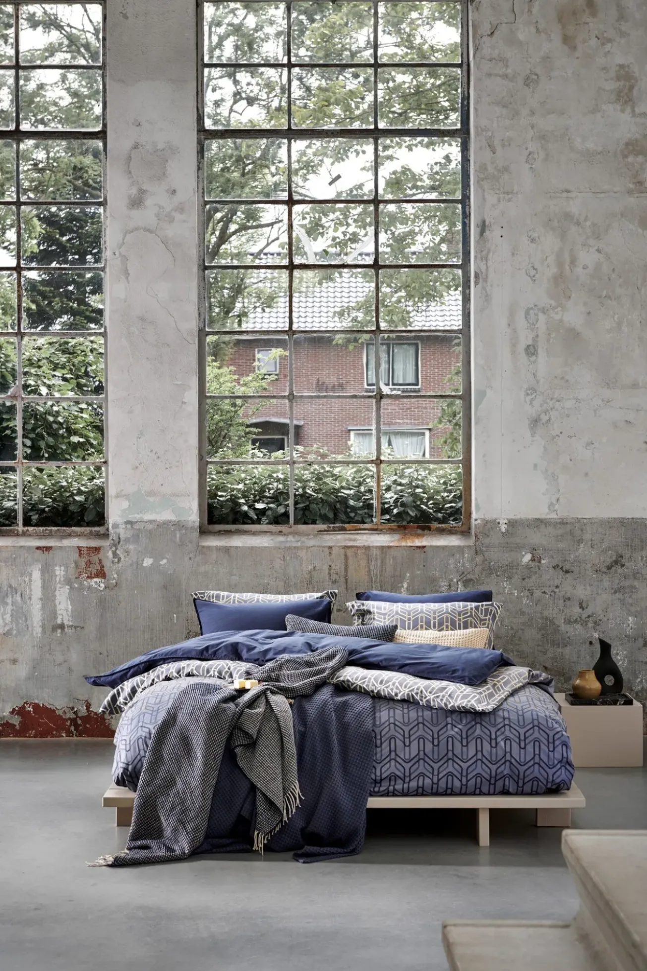 Bath & Living Vandyck WASHED COTTON duvet cover 200x220 cm, Blue Ink (cotton)