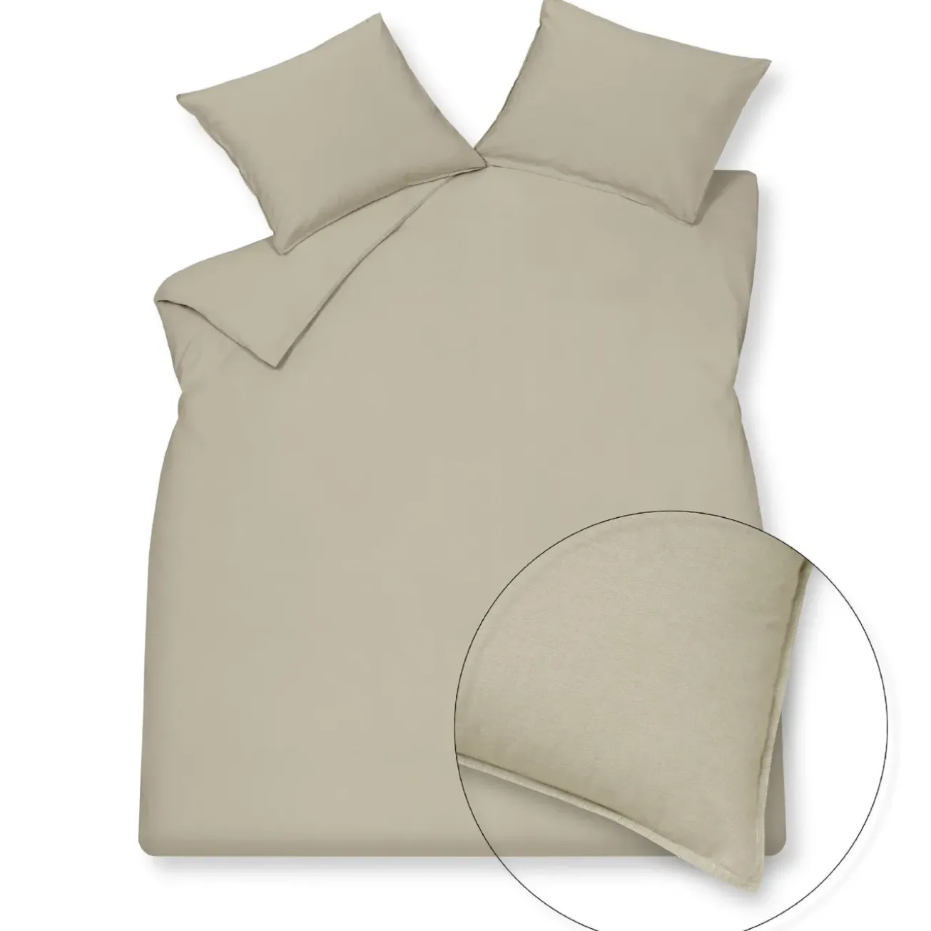 Kids Bath & Living Vandyck WASHED COTTON duvet cover 140x220 cm Stone (cotton)