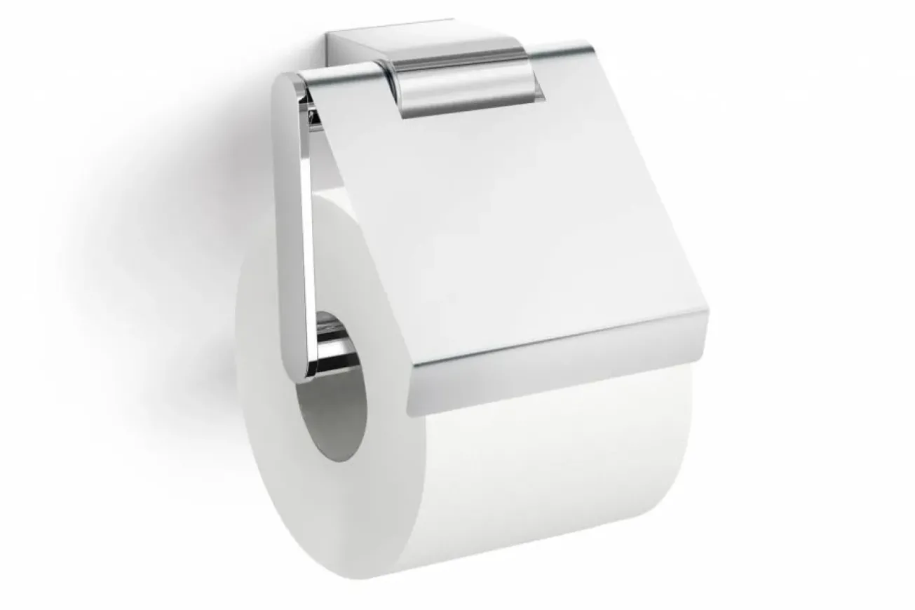 Bath & Living Zack ATORE toilet roll holder with flap 40453 ( stainless steel) wall mounting