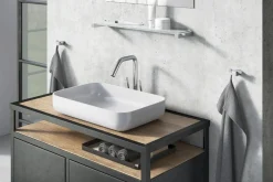 Bath & Living Zack CARVO towel hook double 40484 (brushed stainless steel)